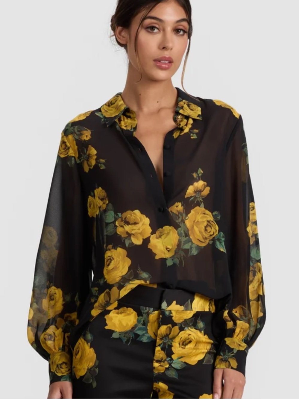 Alice and Olivia Candace Blouse size medium - Picture 2 of 9
